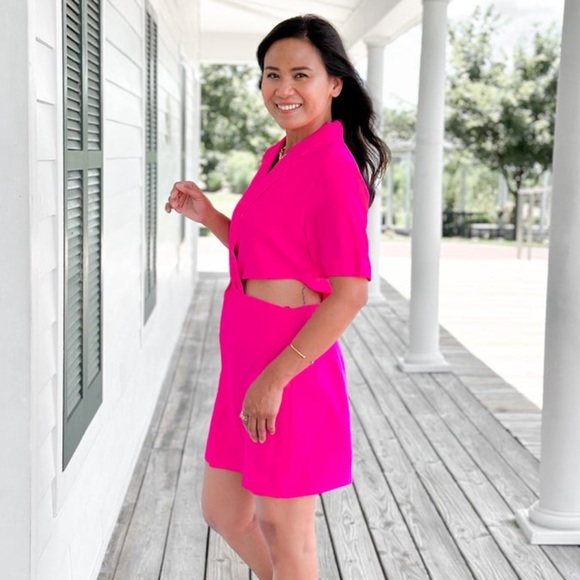 NWT GeeGee Pink Mini Dress with Cut Out Detail size small - Picture 3 of 6